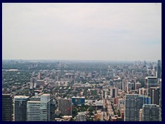 Views from CN Tower 67 - view from the glass elevator